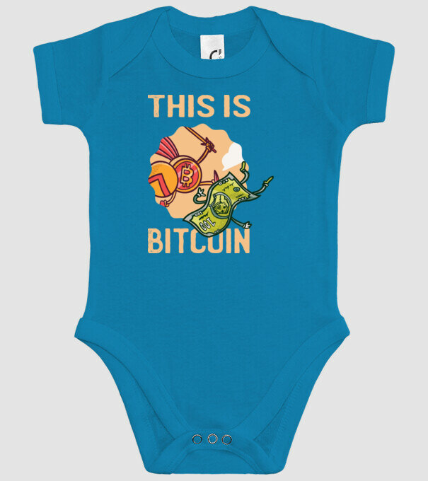This is Bitcoin model turcoaz pe tricou