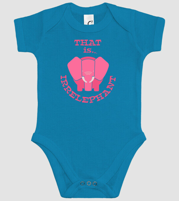 This is irrelephant model turcoaz pe tricou