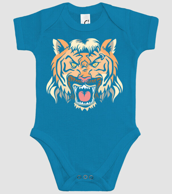 Tiger King Tigru model turcoaz pe tricou