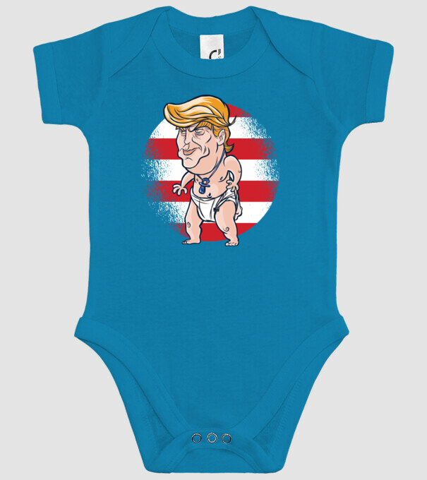 Trump Baby tricou amuzant model turcoaz pe tricou