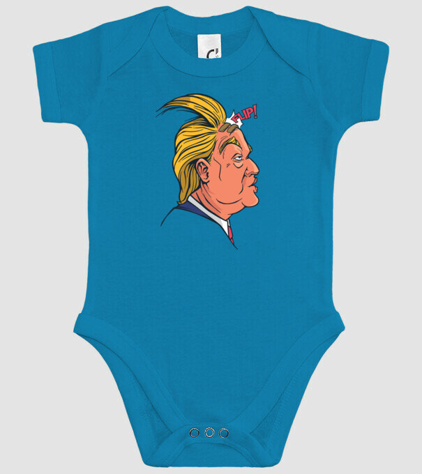 Trump Păr model turcoaz pe tricou