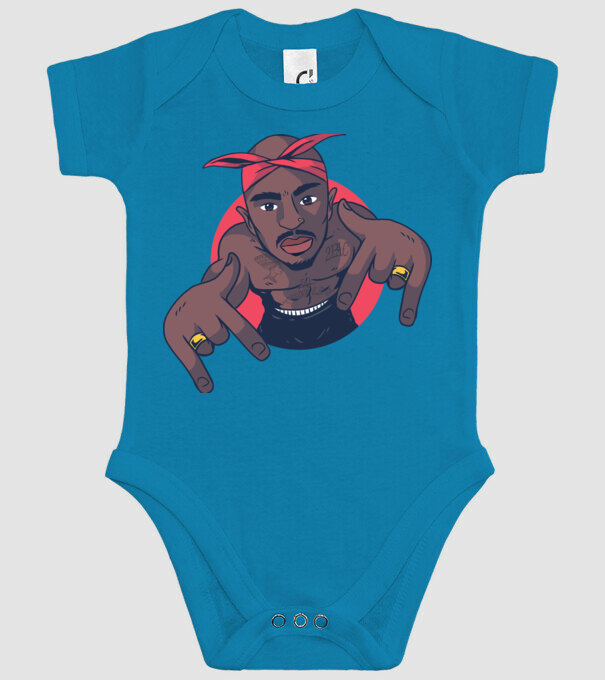 Tupac Shakur Rap model turcoaz pe tricou