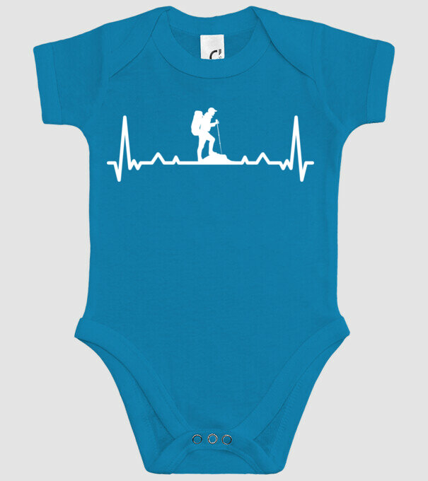 Drumeții Ritm cardiac ECG model turcoaz pe tricou