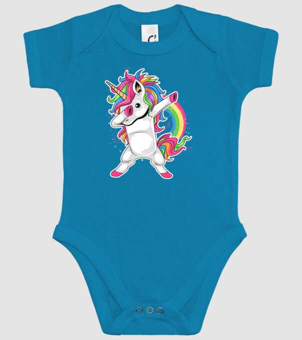 Unicorn Dab model turcoaz pe tricou