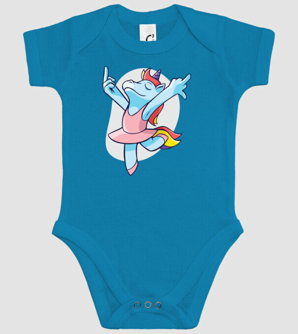 Unicorn Balet dans model turcoaz pe tricou