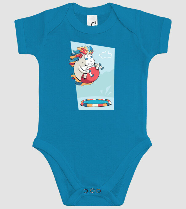Bombă Unicorn model turcoaz pe tricou