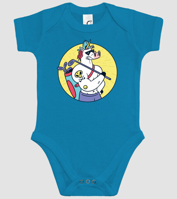 Unicorn Golf model turcoaz pe tricou