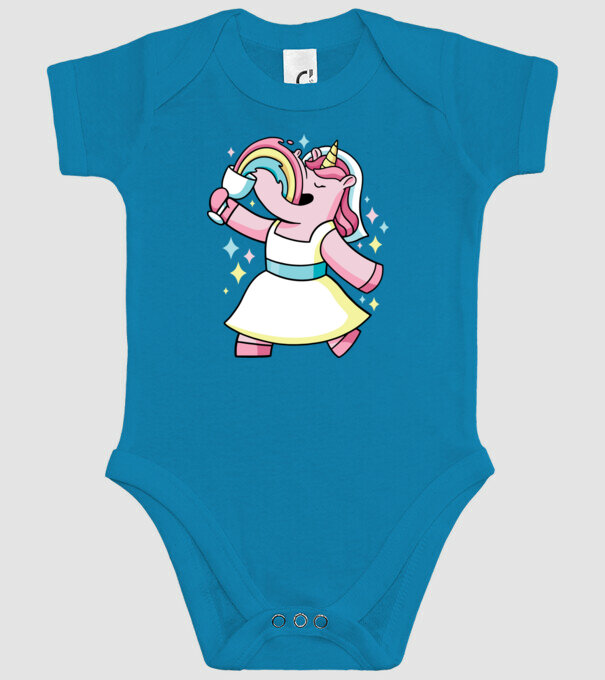 Unicorn Mireasă model turcoaz pe tricou