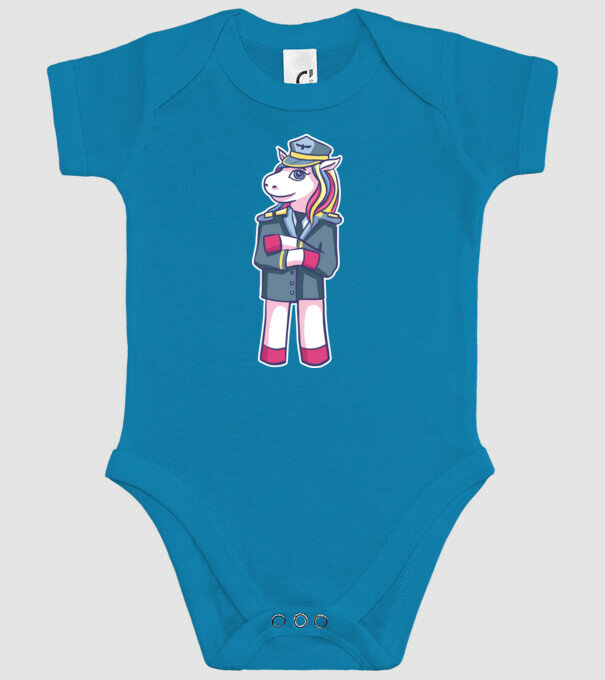 Unicorn Pilot model turcoaz pe tricou