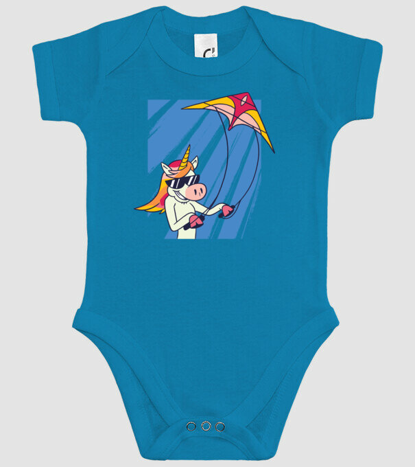 Unicorn lansează zmeie tricou drăguț model turcoaz pe tricou