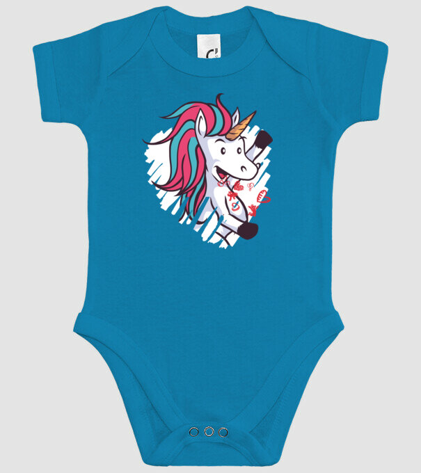 'Dragoste Unicorn pentru Valentine''s Day' model turcoaz pe tricou