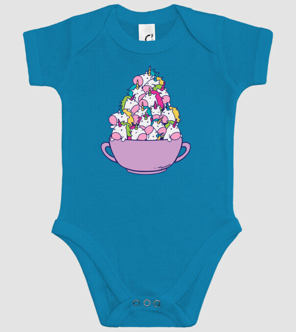 Bol Unicorn model turcoaz pe tricou