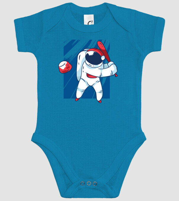 Baseball Astronaut model turcoaz pe tricou
