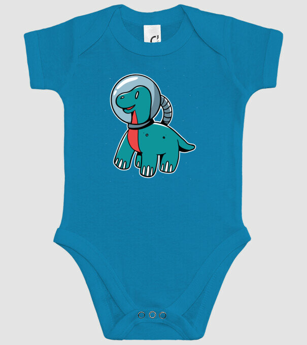 Dinozaur Astronaut model turcoaz pe tricou