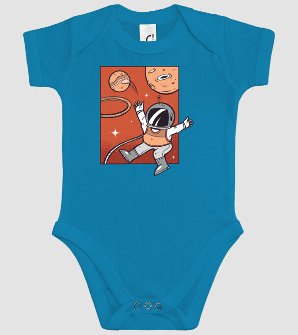 Astronaut Baschetbalist model turcoaz pe tricou
