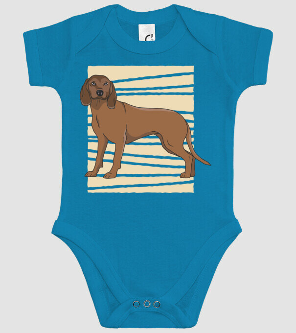 Câine de vânătoare model turcoaz pe tricou
