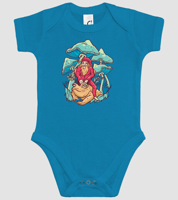 Vrăjitor cu broască model turcoaz pe tricou