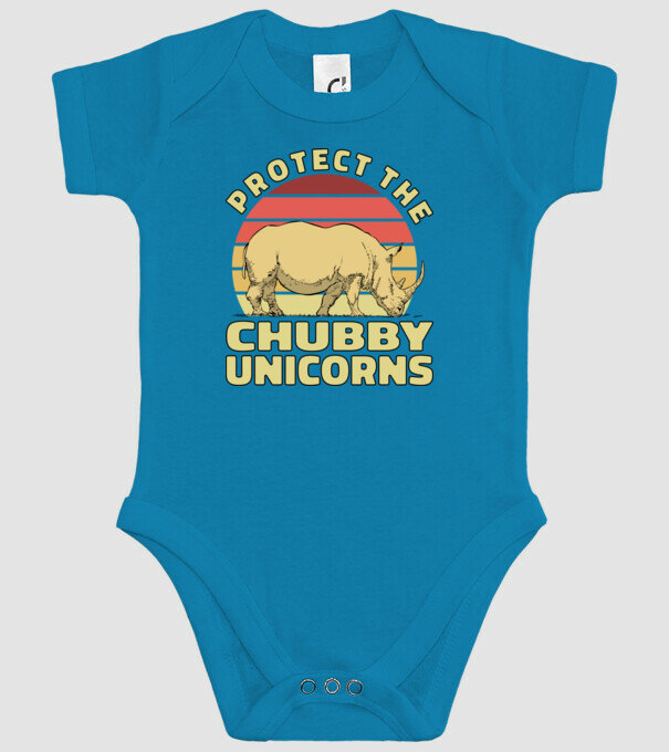 Protejați Unicornii - Rinocerii plinuți model turcoaz pe tricou