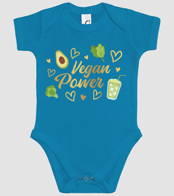 Vegan Power tricou vegan model turcoaz pe tricou