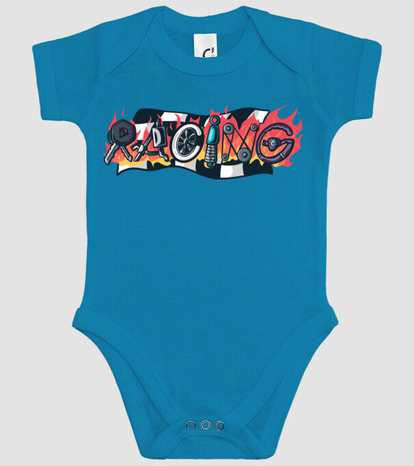 Cursă Racing model turcoaz pe tricou
