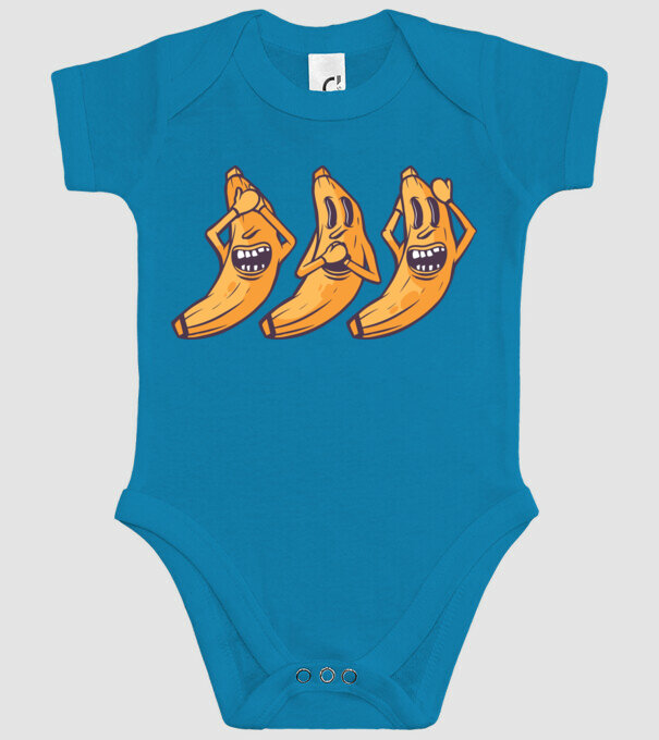 Banane amuzante - Nu vede, nu vorbește, nu aude model turcoaz pe tricou