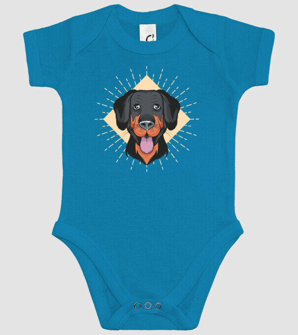 Cap Câine amuzant model turcoaz pe tricou