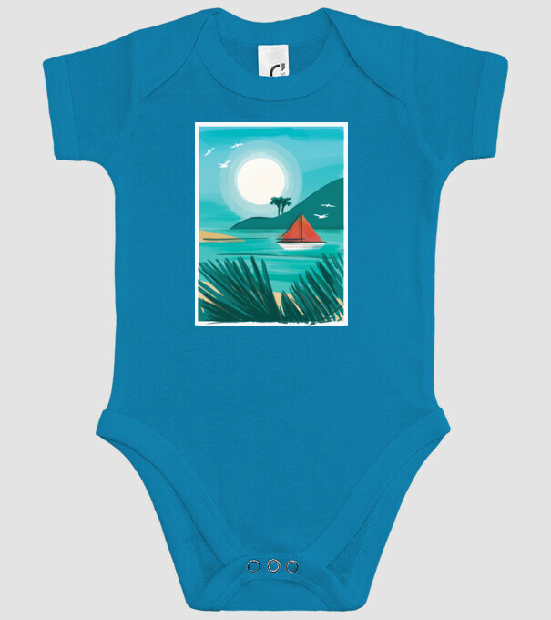 Navigație Pictură model turcoaz pe tricou