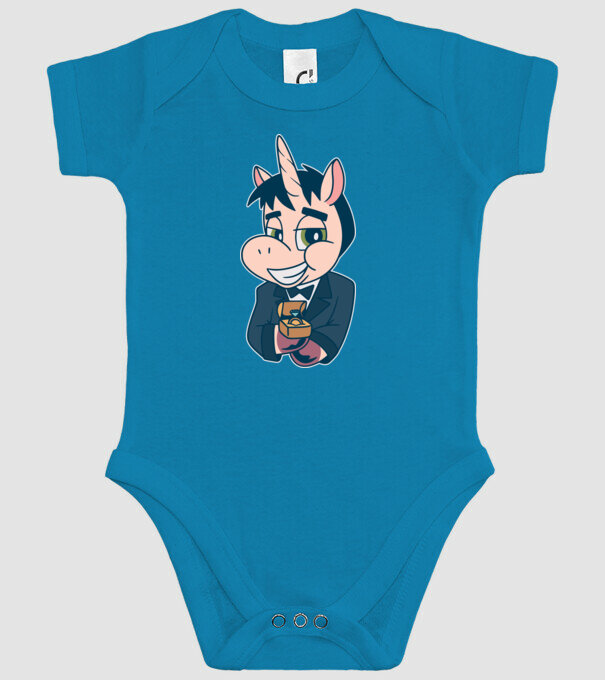 Mire unicorn model turcoaz pe tricou