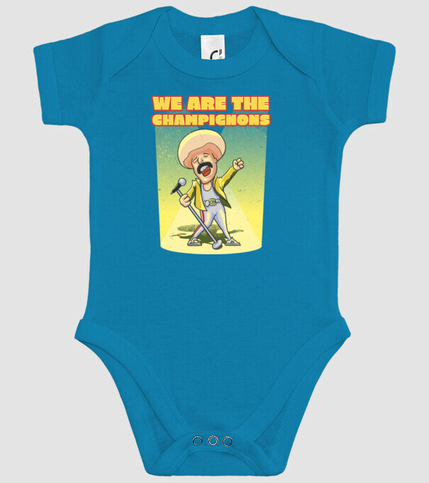 We are the Champignons Mercury model turcoaz pe tricou