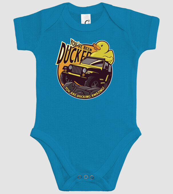 'You''ve been ducked - Off road SUV' model turcoaz pe tricou