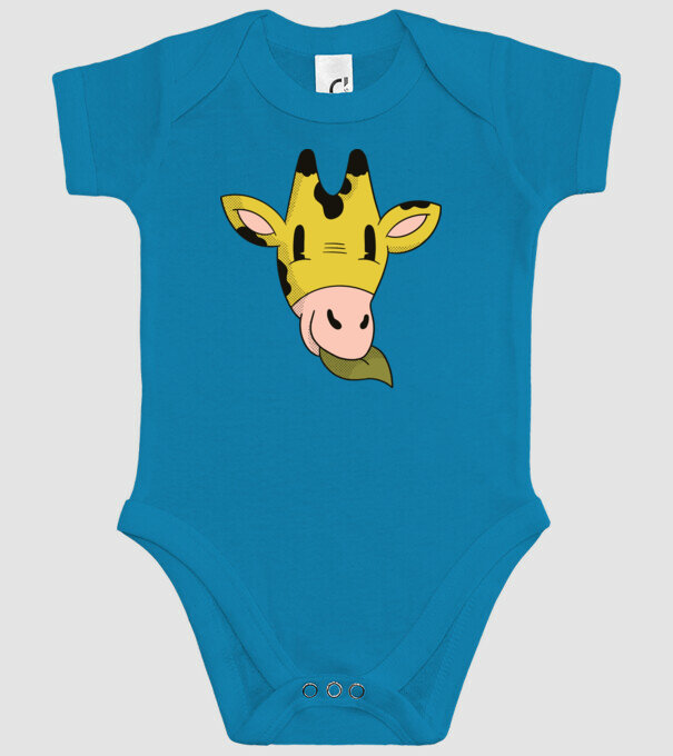 Cap Girafă model turcoaz pe tricou