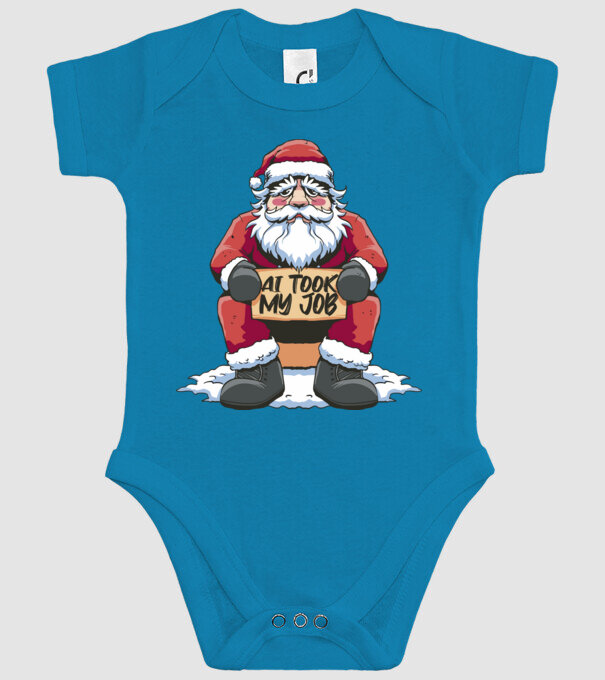 AI took my job Santa model turcoaz pe tricou