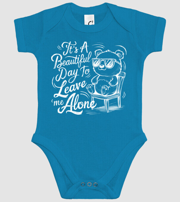 Beautiful day to leave me alone Negru model turcoaz pe tricou