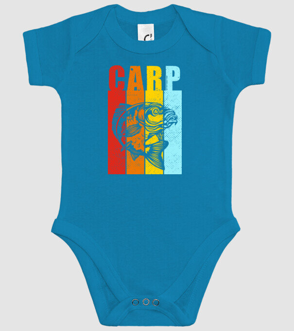 Carp Pescuit model turcoaz pe tricou