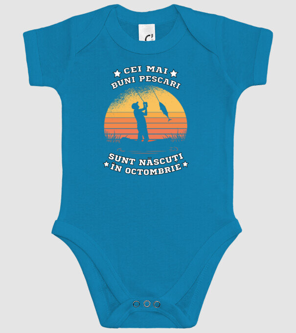 Cei mai buni Pescari sunt născuți în Octombrie model turcoaz pe tricou