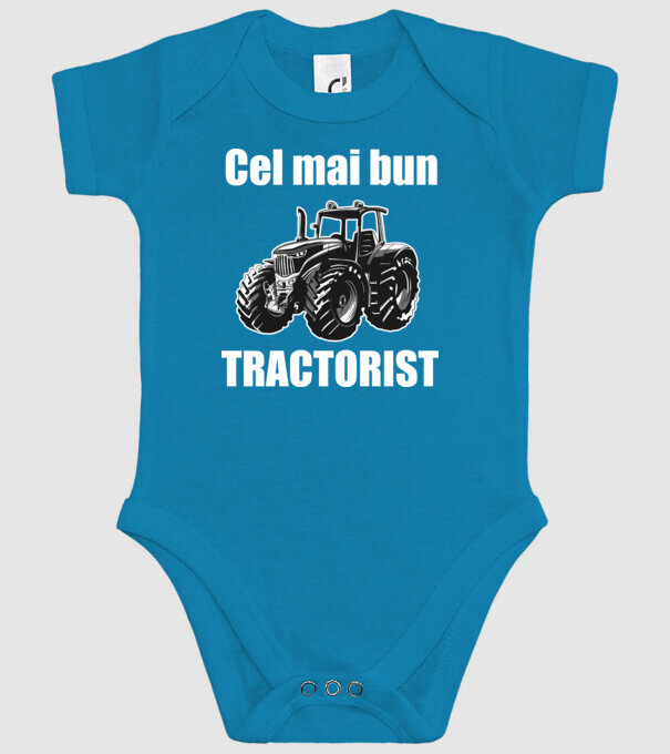 Cel mai bun tractorist model turcoaz pe tricou