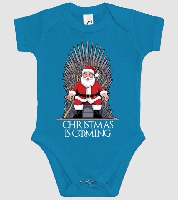 Christmas is Coming Negru model turcoaz pe tricou