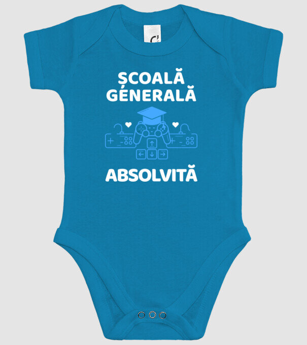 Școală generală absolvită model turcoaz pe tricou