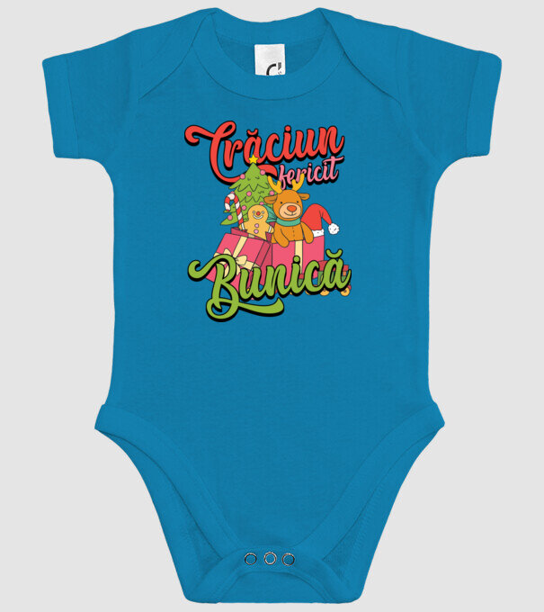 CRĂCIUN FERICIT BUNICĂ model turcoaz pe tricou