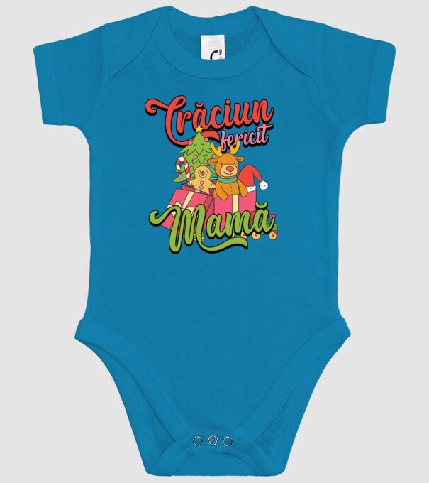 CRĂCIUN FERICIT MAMĂ model turcoaz pe tricou