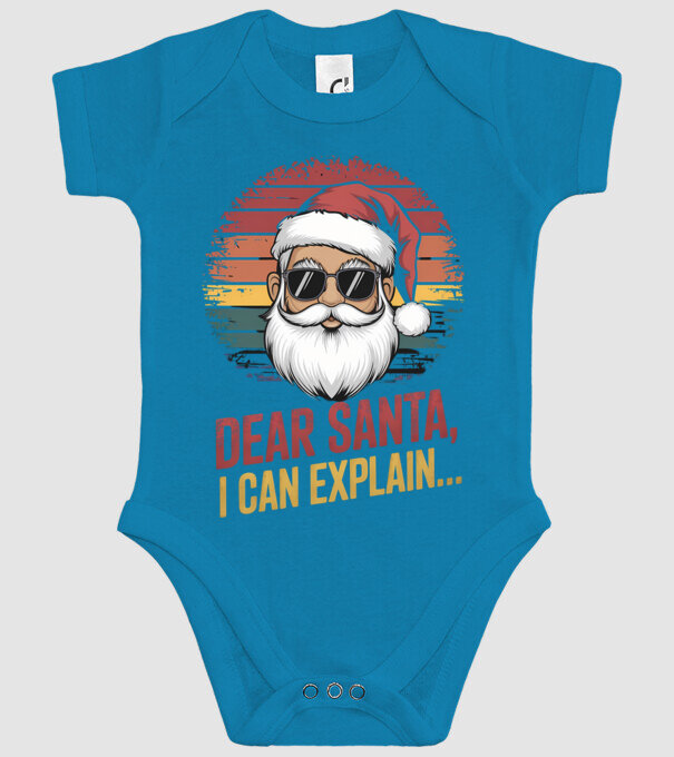 Dear Santa, I can explain... model turcoaz pe tricou