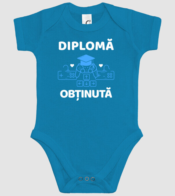 Diplomă obținută model turcoaz pe tricou