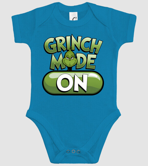 Grinch mode ON model turcoaz pe tricou