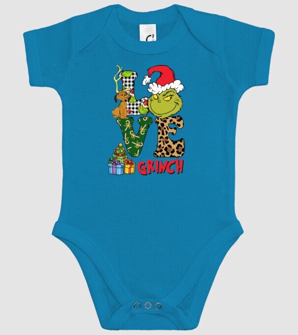 Love Grinch model turcoaz pe tricou