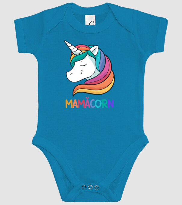 mamăcorn model turcoaz pe tricou