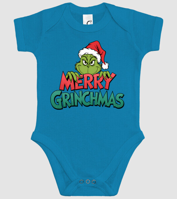 Merry Grinchmas model turcoaz pe tricou