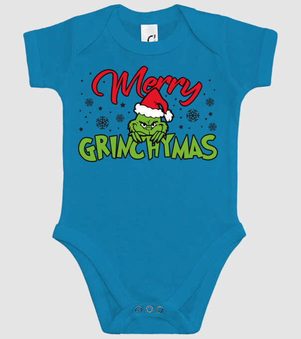 Merry Grinchymas - Grinch model turcoaz pe tricou