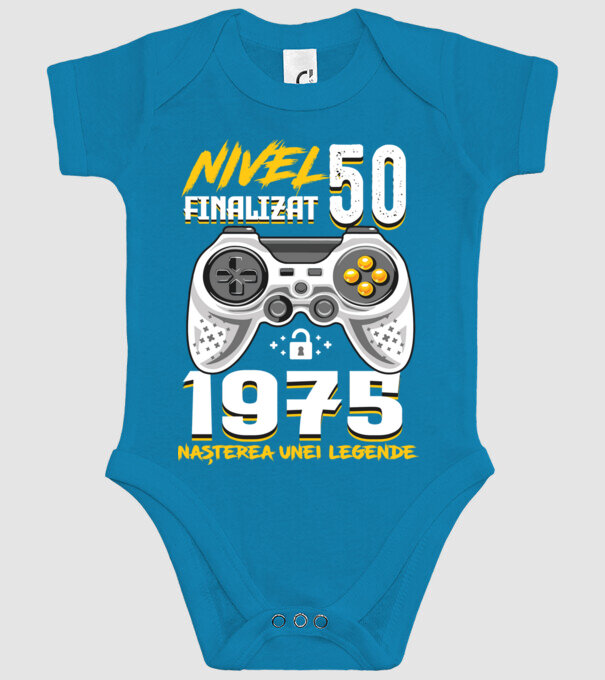 Nivel Finalizat 50 1975 model turcoaz pe tricou