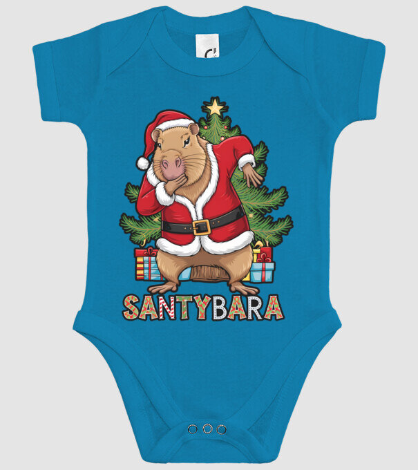 Santybara model turcoaz pe tricou