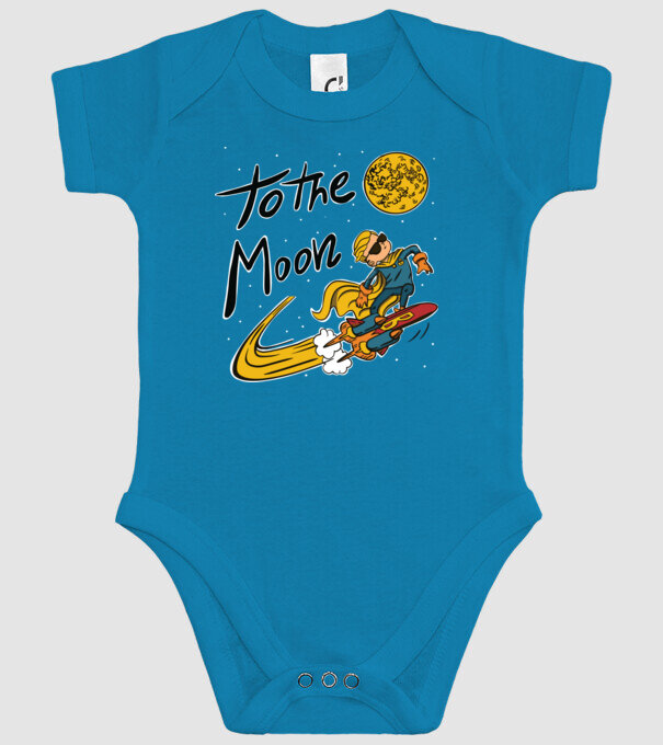 To the Moon Bitcoin model turcoaz pe tricou